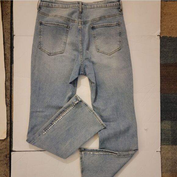 🆕️👖S.O.N.G. Slim Flare Blingy Denim Jeans, Sz 9 - Picture 2 of 5